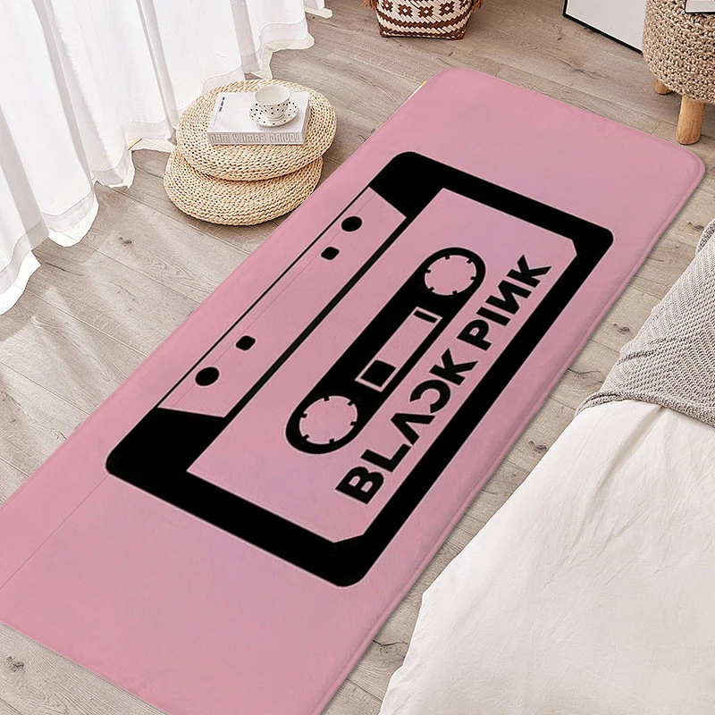 

Rug for Bedroom B-Black Pinks Room Floor Carpet Washable Non-slip Kitchen Hallway Soft House Entrance Mat Modern Home Decoration