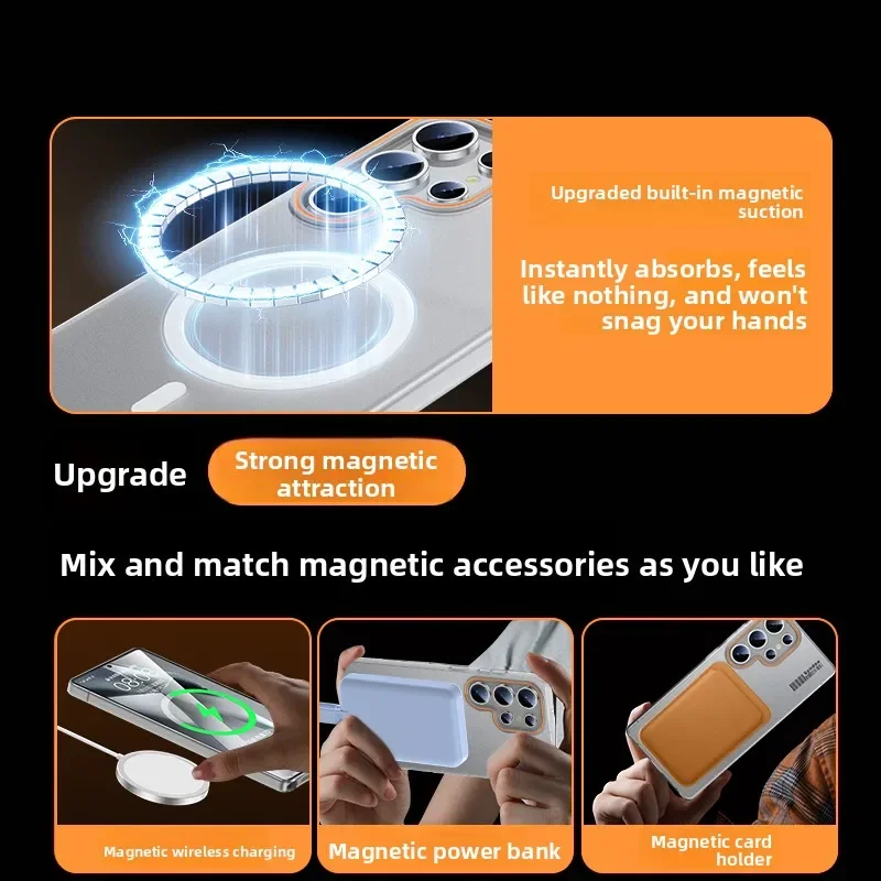 Ultra Slim Frosted PC Magnetic Case - Translucent Matte Anti-Drop Cover