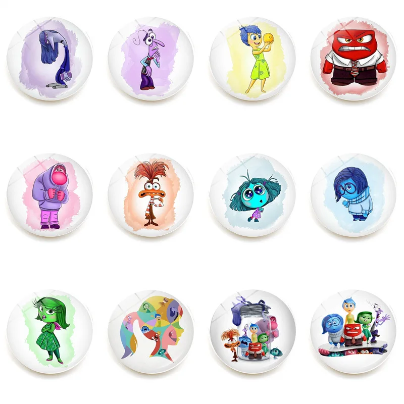 

Disney Anime Movie Inside Out Refrigerator Sticker Cartoon Crystal Glass Soft Magnetic Whiteboard Sticker Home Decoration Gifts