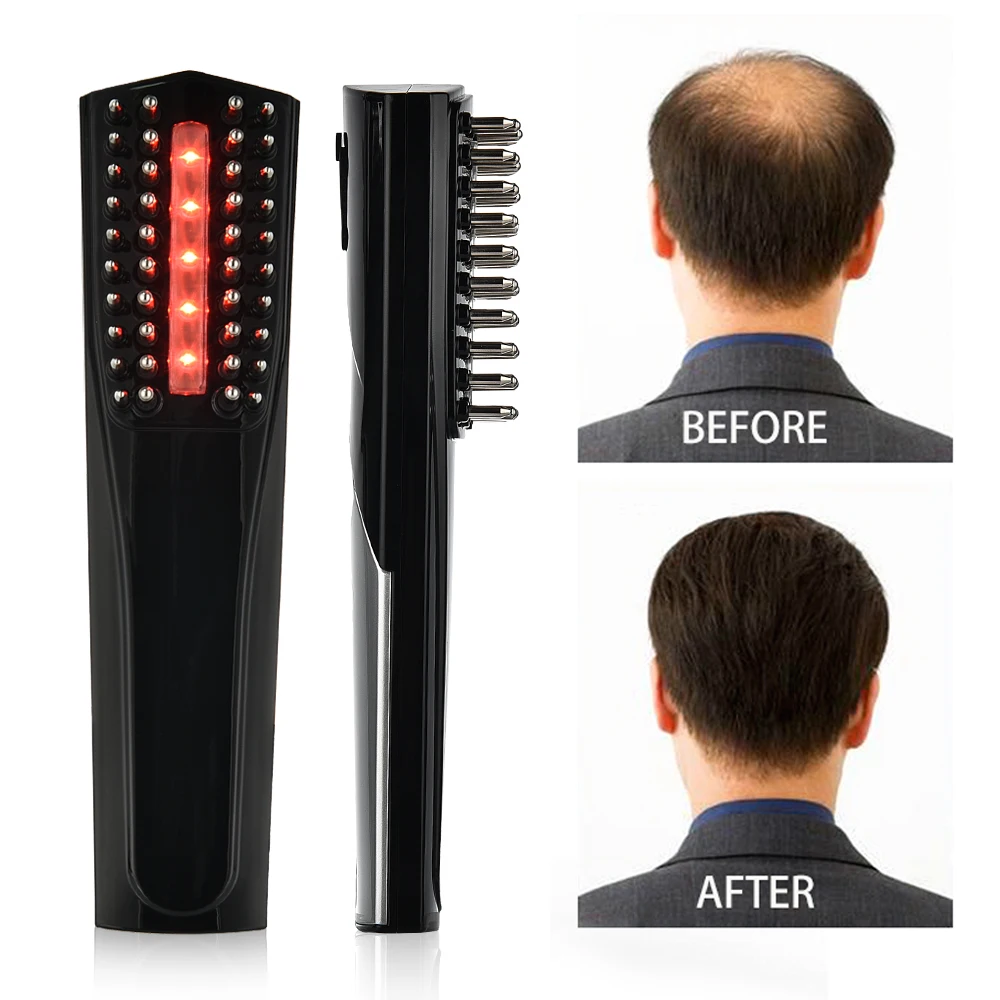 

Infrared Massage Comb Magic Vibration Professional Hair Brush Handheld Electric Comb Growth Care Treatment Brush Health Care