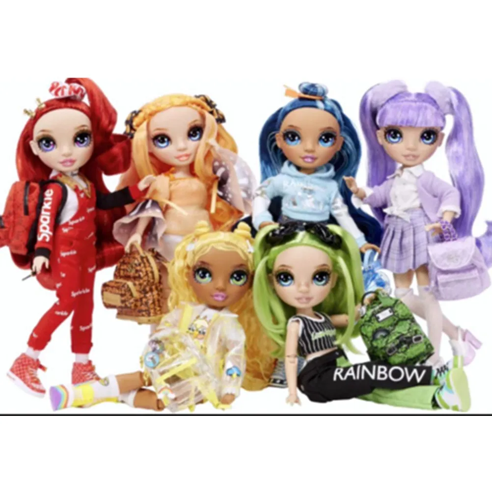 Originale Lol Doll Surprise Omg Rainbow Girl 3D Eyes Beautiful Purple Red Green Hair 11 Articolazioni Big Sister High School Girl Doll