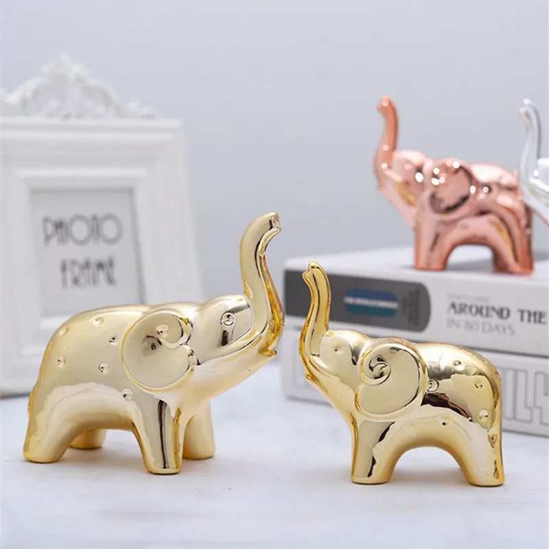 

Christmas Decoration Ceramics Animal Figurines Ornaments Home Decor Cute Ceramic Elephant Statues And Sculptures Room Decor