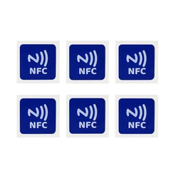 6pcs Ntag213 Self-adhesive Tag Anti-metal 13.56MHz ISO14443A Sticker NFC Phone Available RFID Tags Stickers Adhesive Label