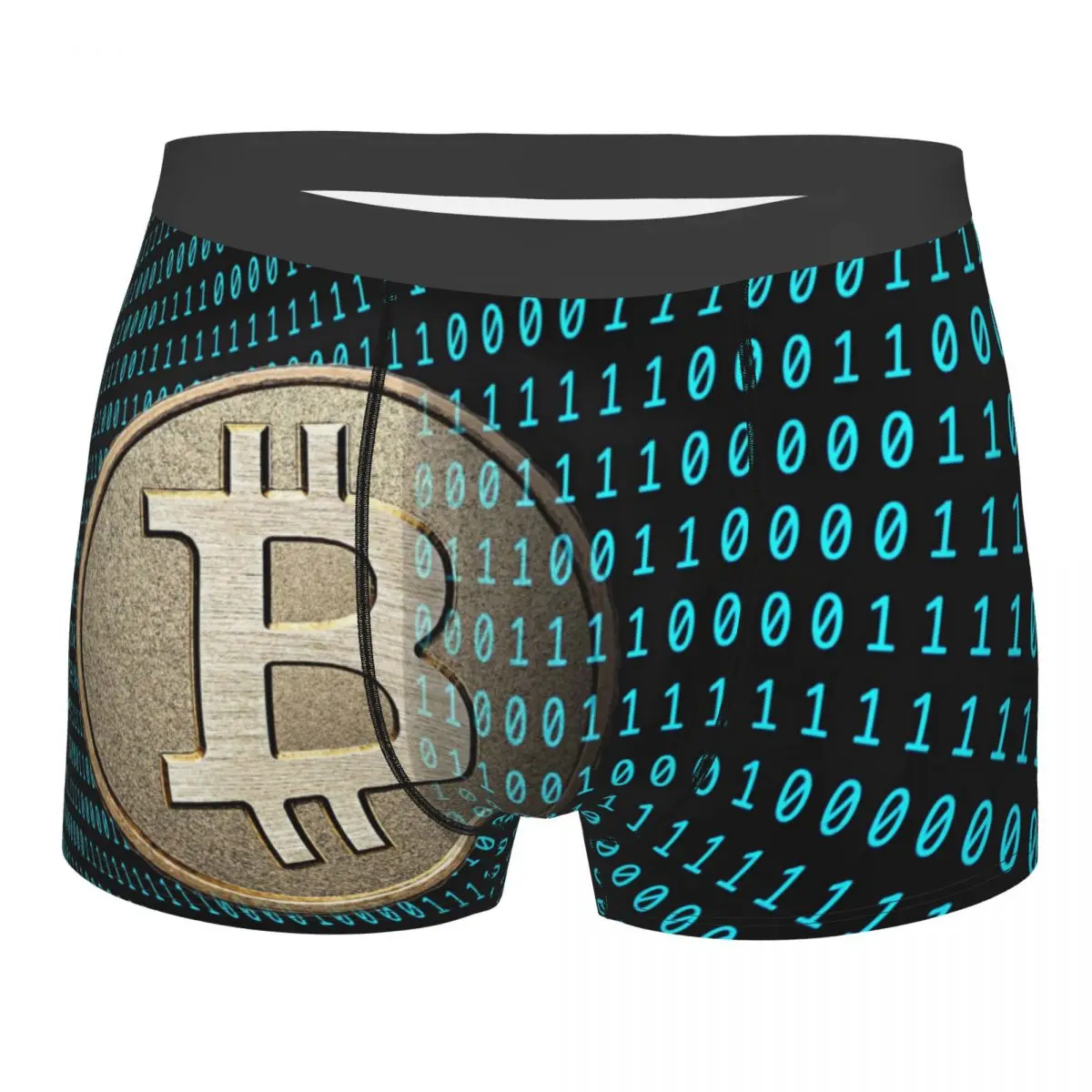 

Bitcoin Virtual Encrypted Digital Currency Number Underpants Cotton Panties Men's Underwear Comfortable Shorts Boxer Briefs