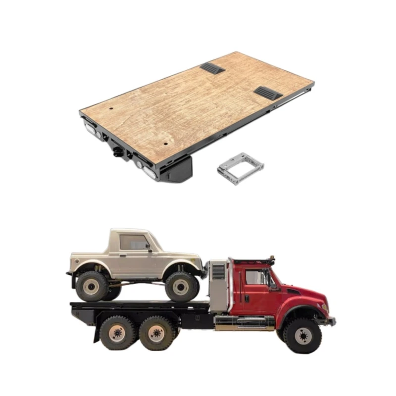

Грузоподъемное ведро с платформой задний ящик для 1 10 шкал Trax TRX6 ULTIMATE RC HAULER Faltbed ROLLBACK 6X6 аксессуары привод для кровати