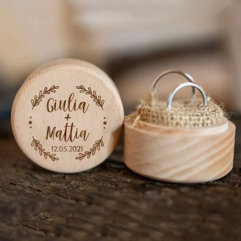 Gift for Her Personalized Ring Box Wedding Engagement Ring Dish Storage  Custom Wooden Ring Keepsake Engraved Wedding Vows