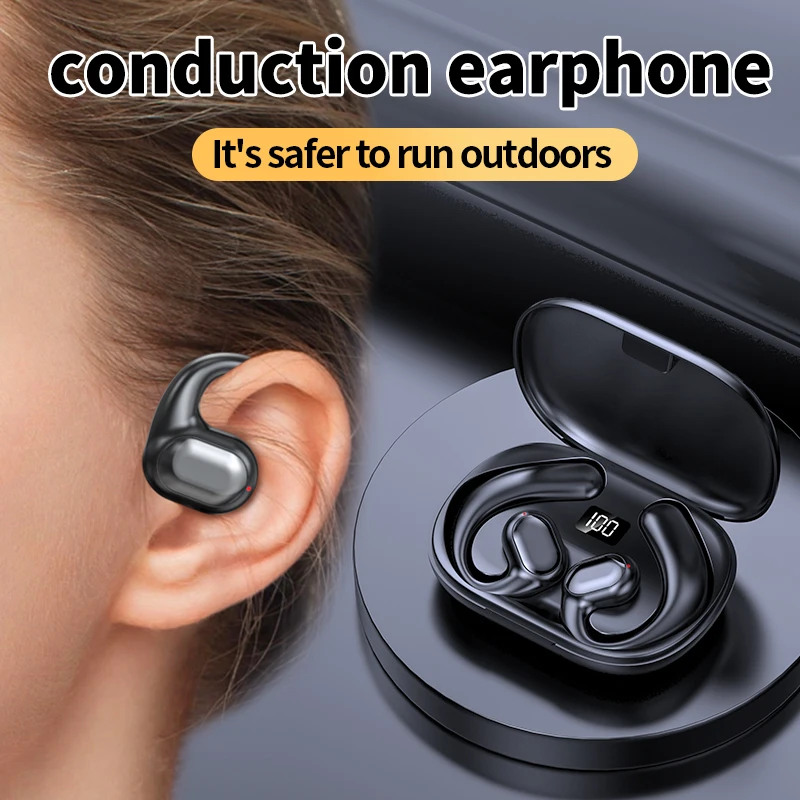 

Bone Conduction Headphones BL35 Bluetooth Wireless Earbuds Real Air Conduction Waterproof Sport Driving Earphones In-Ear With