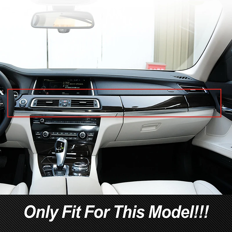 ABS Carbon Fiber Texture Car Interior Center Console Multimedia Panel Cover Decorative Sticker Cover For 1 Series F20 F21 2012-2018 2 Series 2014-2019(Left Hand Drive