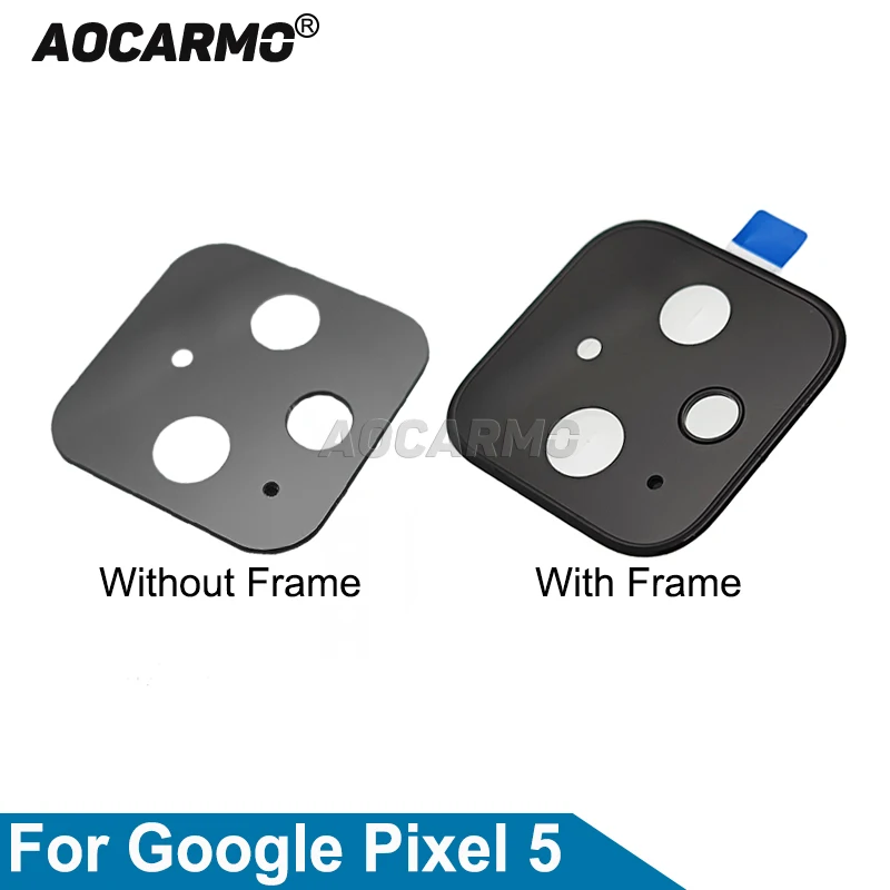 Aocarmo для Google Pixel 5 задний тыловой объектив камеры стекло с рамкой кольцо клейкая