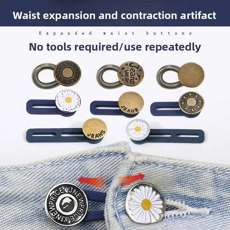 Pants Button Extender Shirt Collar Extenders Jeans Waist Extender Metal Button No Sew Button Extender Jeans Pants Collar