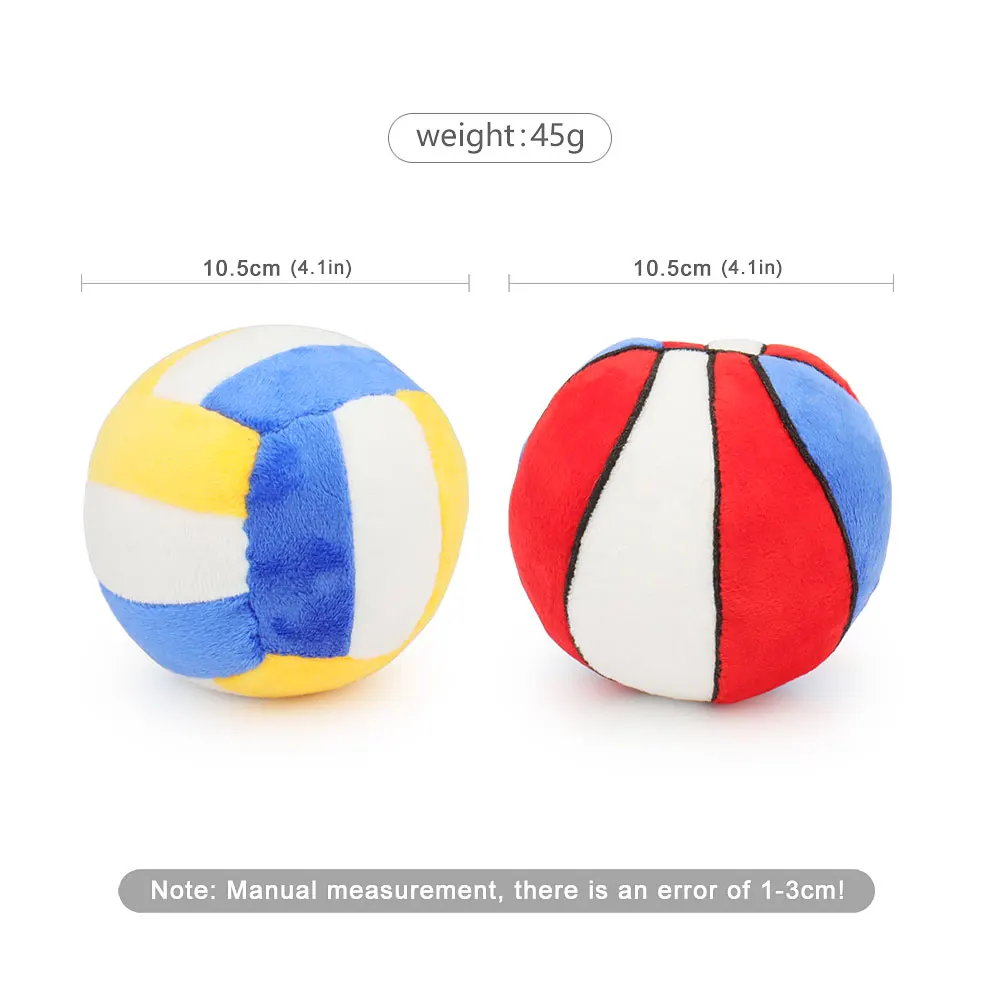 Plush Squeaky Ball Dog Toy 5