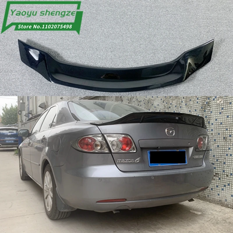 

For Mazda 6 Spoiler 2003--2013 Year Real Glossy Carbon Fiber Rear Wing Sport R Style Accessories Body Kit