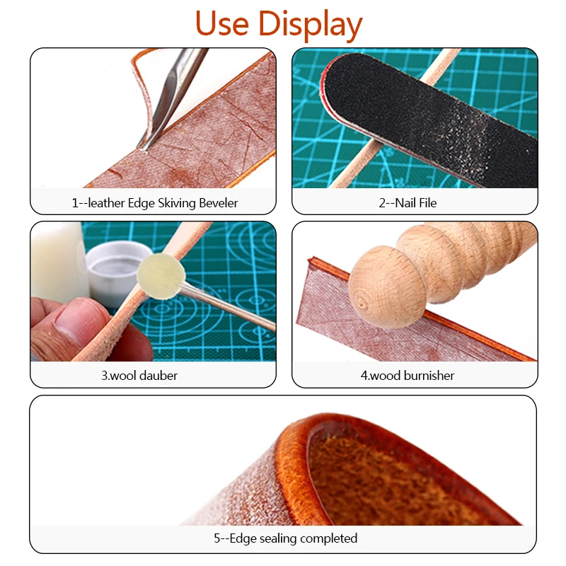 Kit Utensili Per Lavorare La Pelle - 4 Scalpelli, Cucito Manuale, Fai Da Te