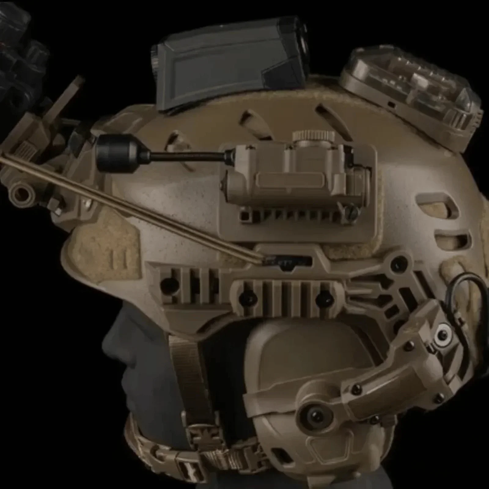 Sports Helmet Light Sidewinder Helmet Lamp with IR and Flashlight Color Light Strobe Light Head IFF Auxiliary Light for Airsoft Hunting Fishing