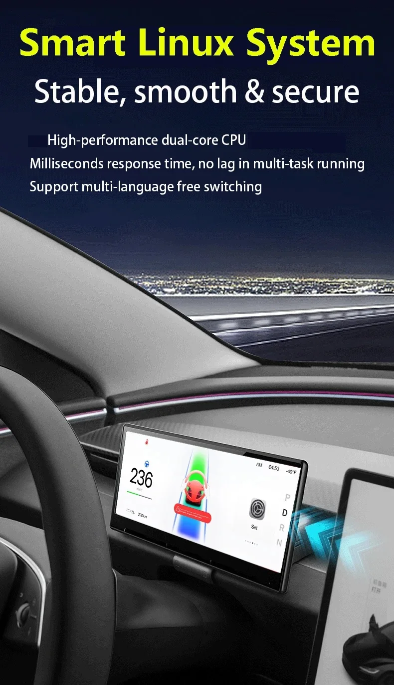 For Tesla Model 3 Highland&Y Juniper 8.9'' Smart Dahsboard Wireless Carplay Scre