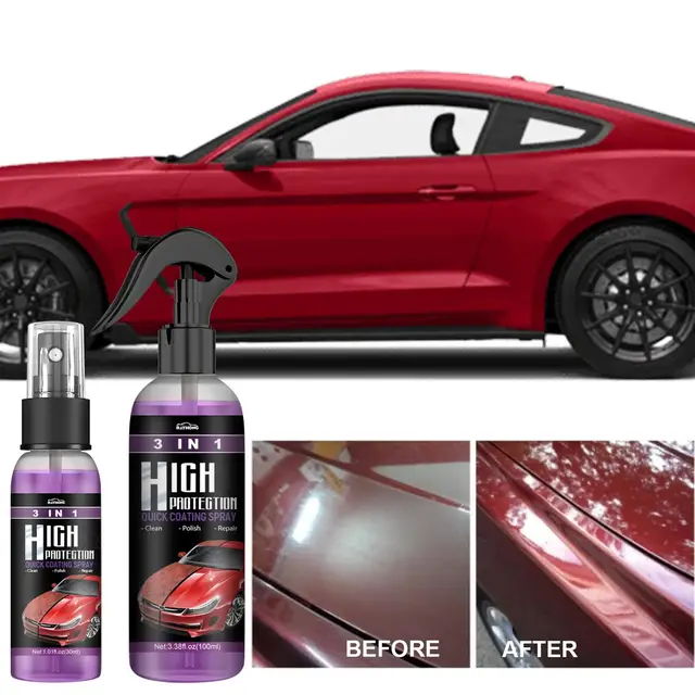 High Protection Car Spray Creative 3 In 1 Waterless Wash Car Detailed Spray  With Sponge Paint Protection Agent Car Accessories - AliExpress