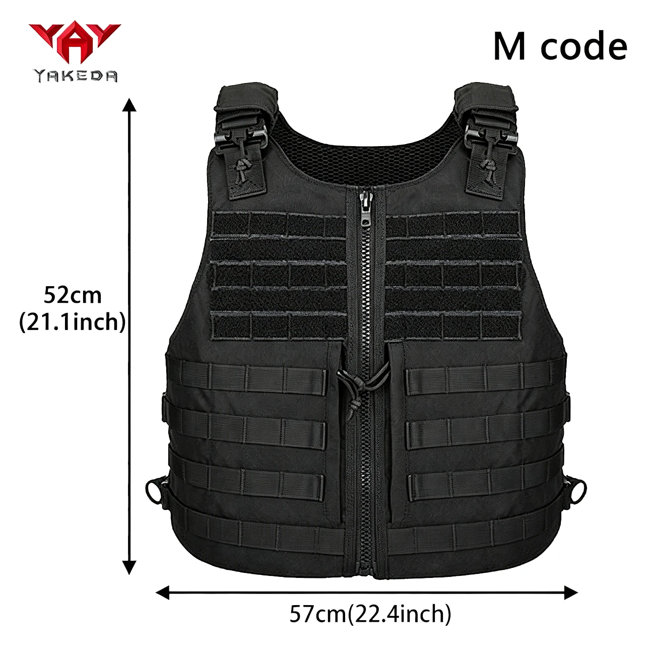 YAKEDA Adjustable Shoulder Strap Quick Release Buckle Hunting Tank Top MOLLE Expansion with Hidden Pocket