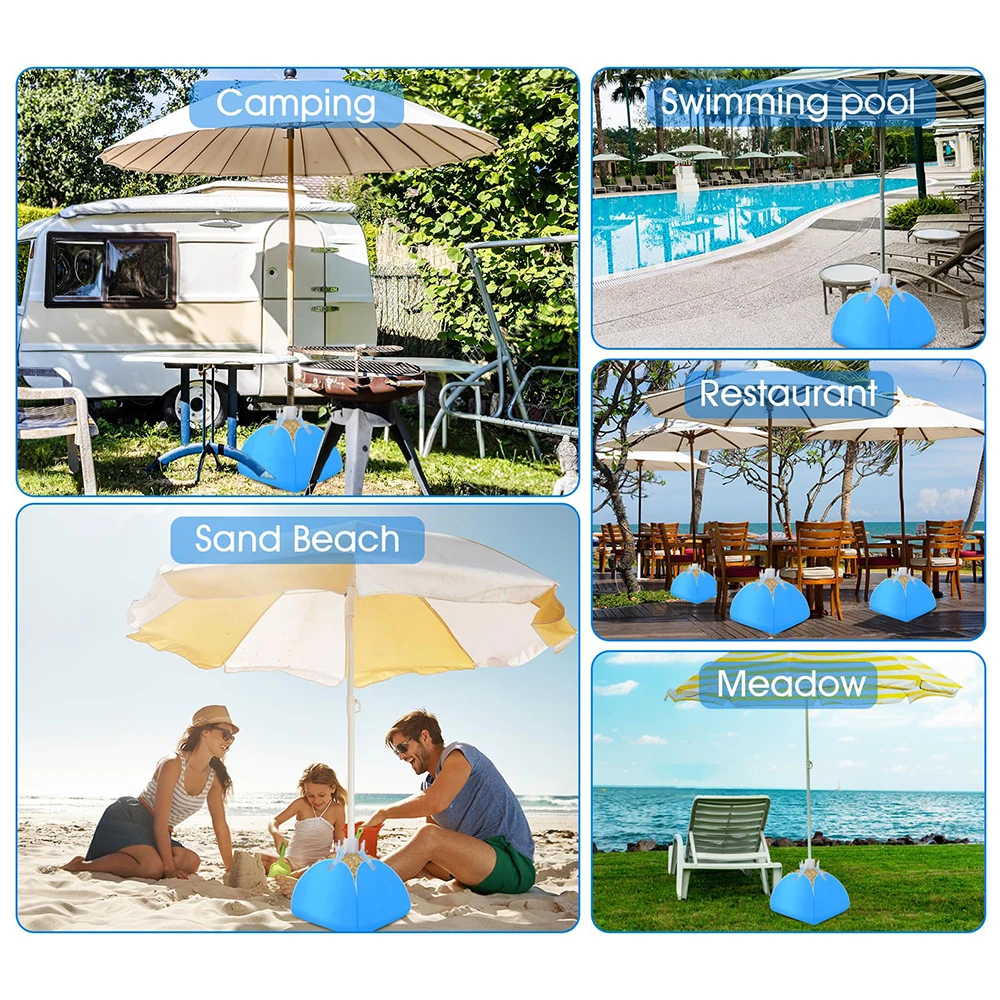 1pcs Beach Umbrella Sandbag Base Outdoor Sun Umbrella Courtyard Sun Umbrella Base Fixed Sandbag Anti Collapse Sandbag 5