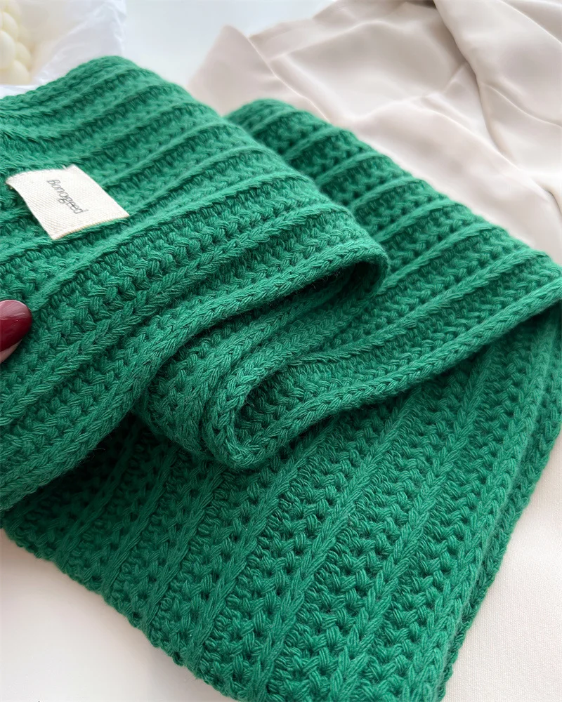 Winter Plain Dicke Quaste Wolle Gestrickte Schal Schal Dame Casual Hohe Qualität Wrap Pashmina Stola Bufandas für Outdoor-Aktivitäten – Detail 18