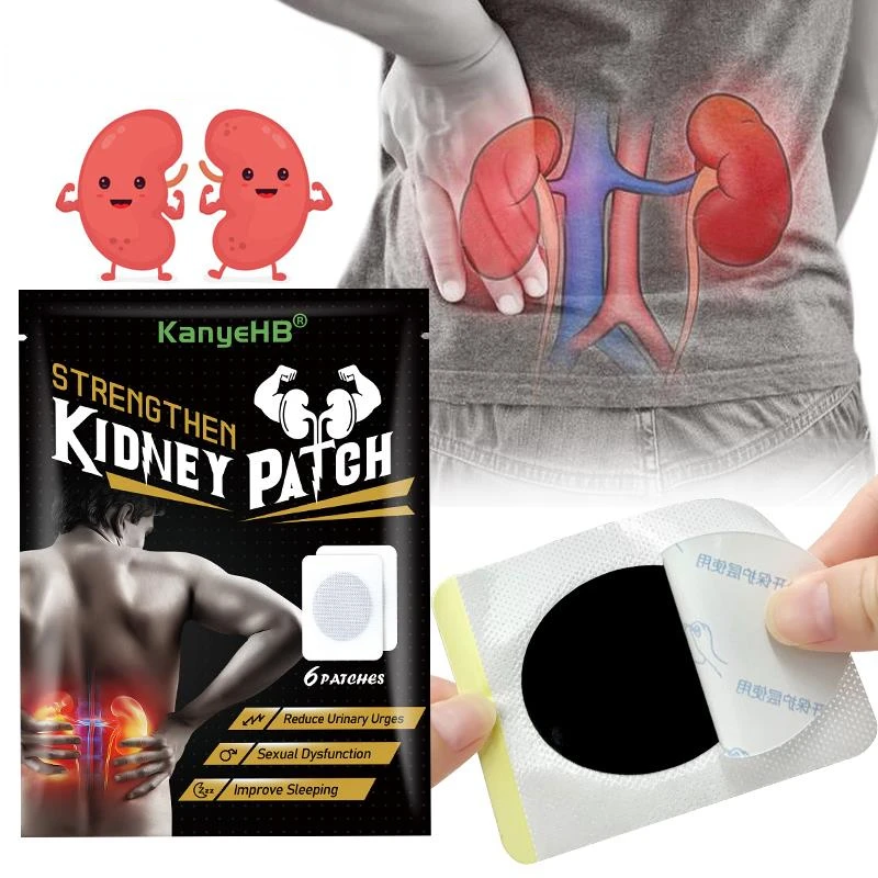 

6Pcs=1Bag Kidney Care Plaster Chinese Herbal Medical Patch Man Nourishing Kidney Patch Frequent Urination Treatment Patch W022