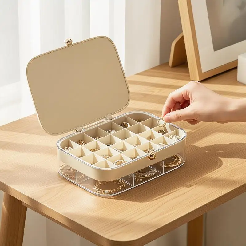 Jewelry Storage Organizer Box Multi Layer High Value for Small Accessories Ideal Choice for Travel or Gift