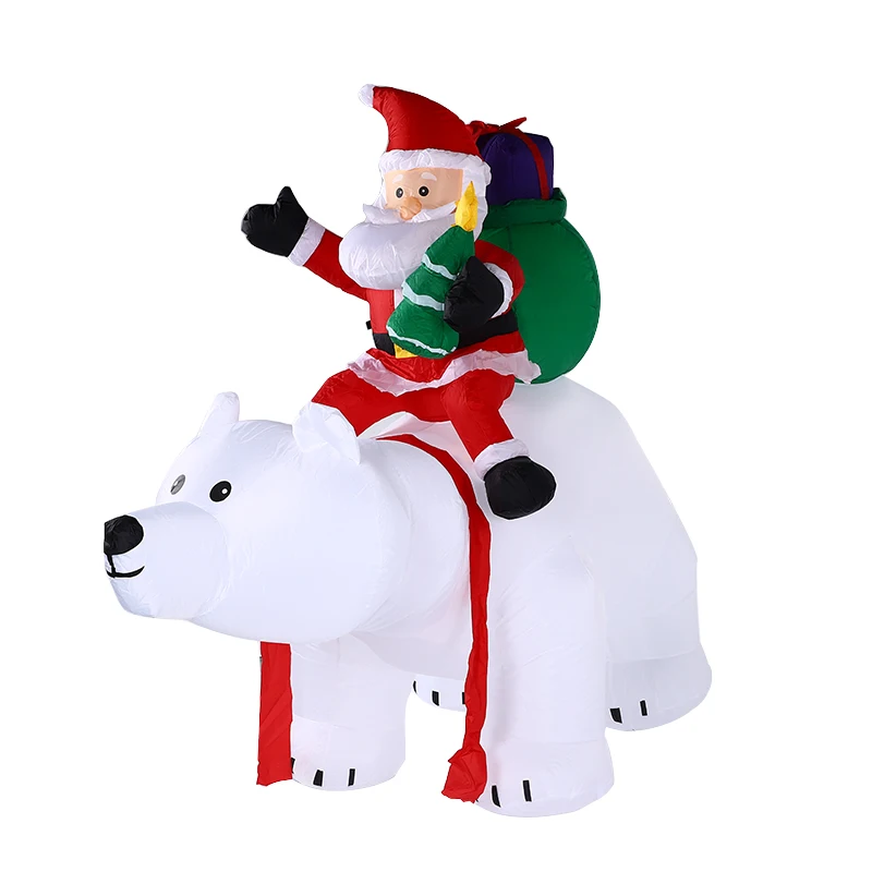 

2.1M Christmas Inflatable Polar Bear Penguin Outdoor Decorations For Court Lawn Garden Party Ornament 2022 New Year Hot Sale