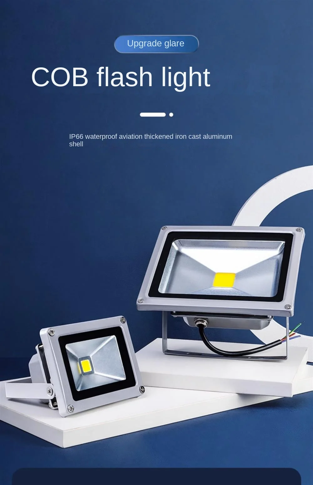 Description Picture 2 of itemled spotlight outdoor lighting outdoor waterproof floodlight engineering high power special strong industrial workshop light