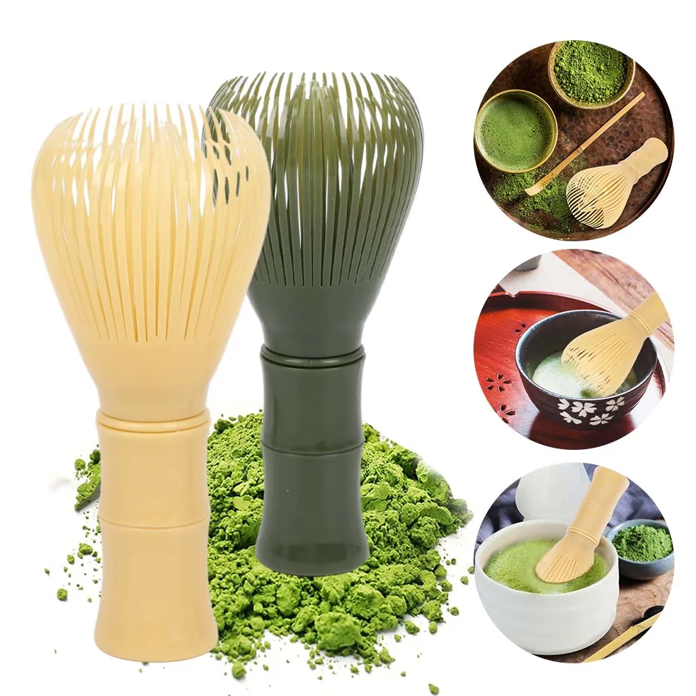 1pc Resin Matcha Whisk Chasen Brush With Holder For Matcha Green Tea Powder