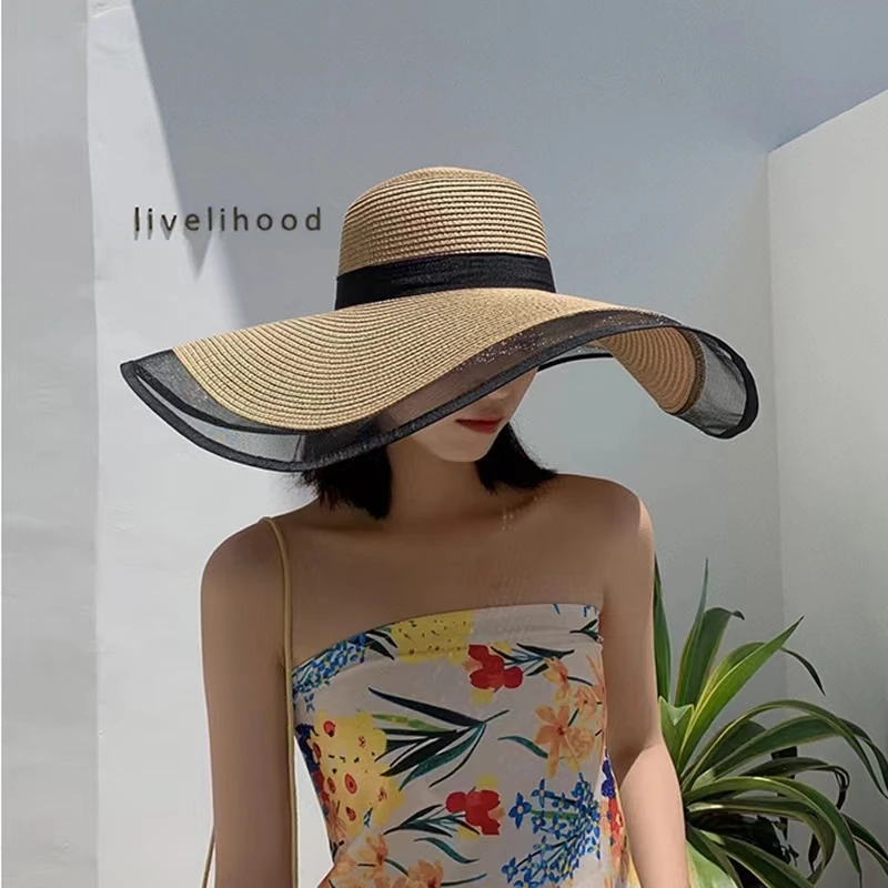 Summer White Big Hat Sun Hat Oversized 