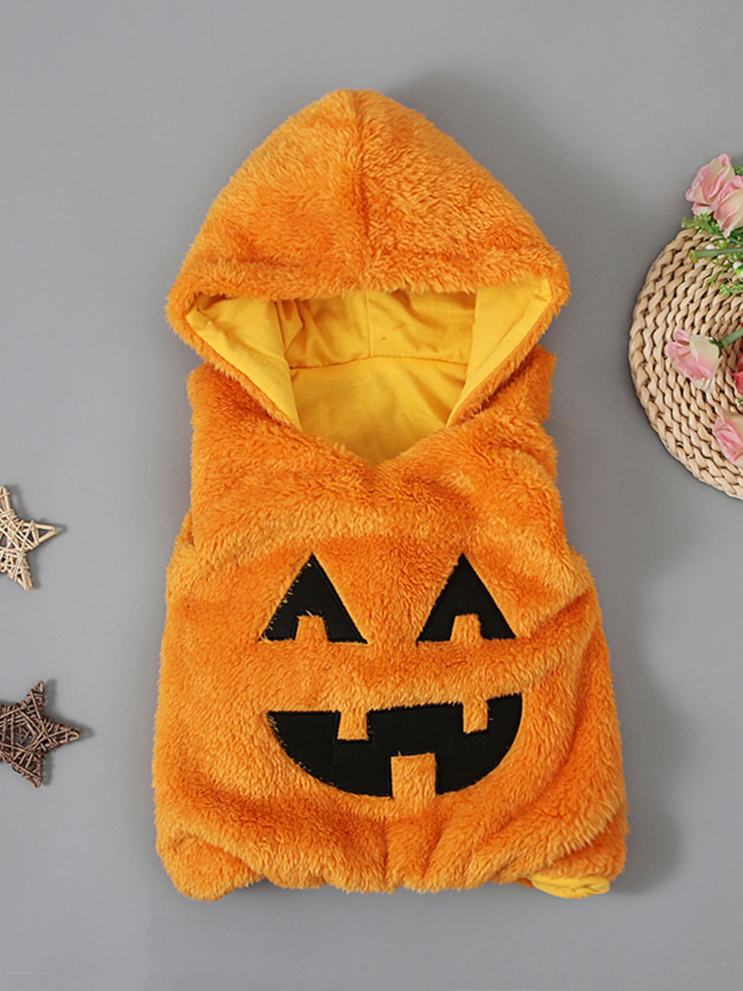 

Halloween Costume for Infants Pumpkin Romper Sleeveless Vest Pumpkin Outfit Halloween Cosplay Clothes Fancy Dress Up