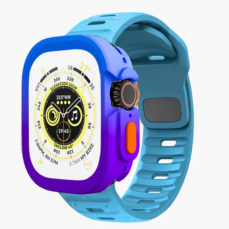 Candy Silicone Case and Strap for Apple Watch - Vibrant Rubber Band Accessory