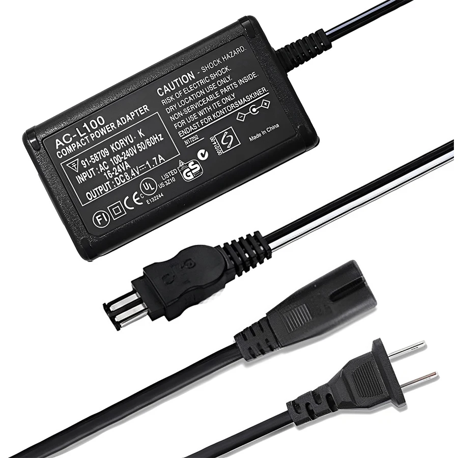 Ac-L100 L15 L10 Caricatore Adattatore Ca Per Sony Ccd-Tr Trv Dcr-Dvd Pc Tr Trv Havica Fd / Cybershot Dsc-F/S/D Series