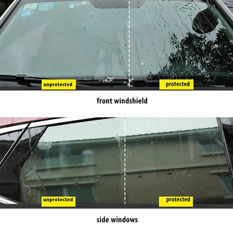 Car Glass Anti Rain Hydrophobic Coating Auto Windshield Mirror Water