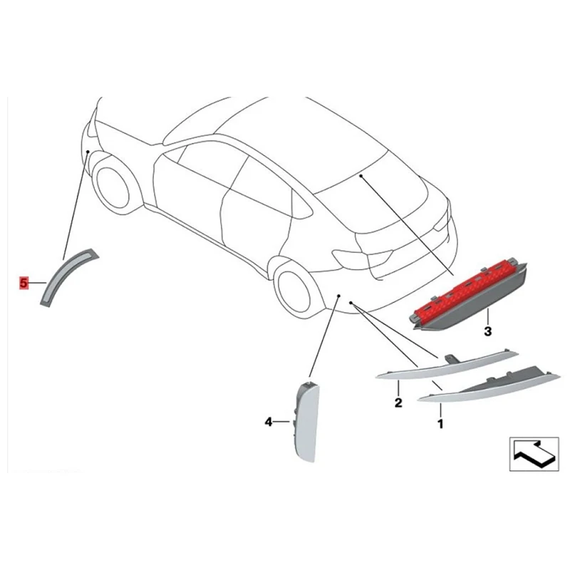 

Передний бампер, боковой маркер, рефлектор для BMW X6 F16 F86 15-2018, фотолампа, строительная полоса