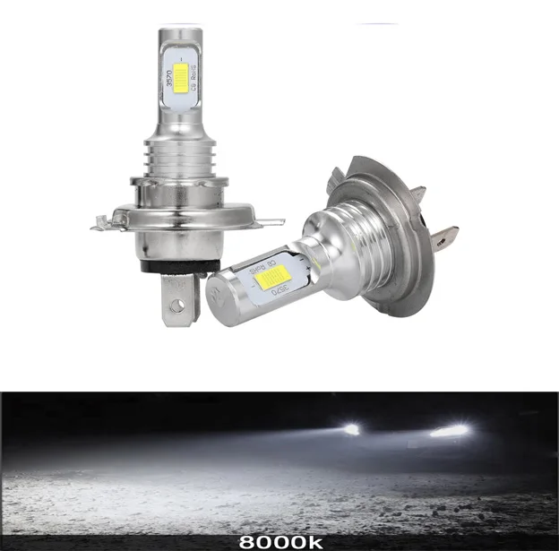 Ultra-Bright LED Car Fog & Headlight Lamps, 6500K, 12V/24V (2-Pack)