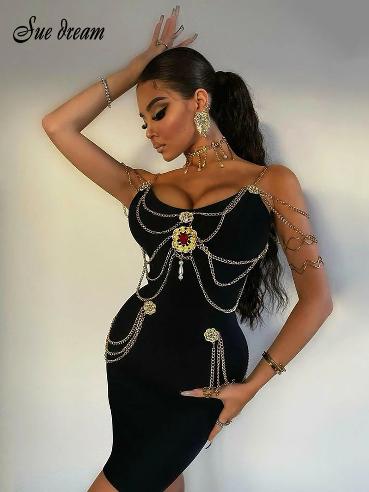 

Подиумное модное мини Бандажное платье открытая вилка ремень с цепочкой модное Бисероплетение Бандажное платье коктейльное вечерние облегающее платье 2020 женское