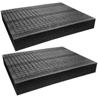 2Pcs Black Black Foam Sheets Express Foam Inserts Delivery Packing Inserts Packing Supply 2