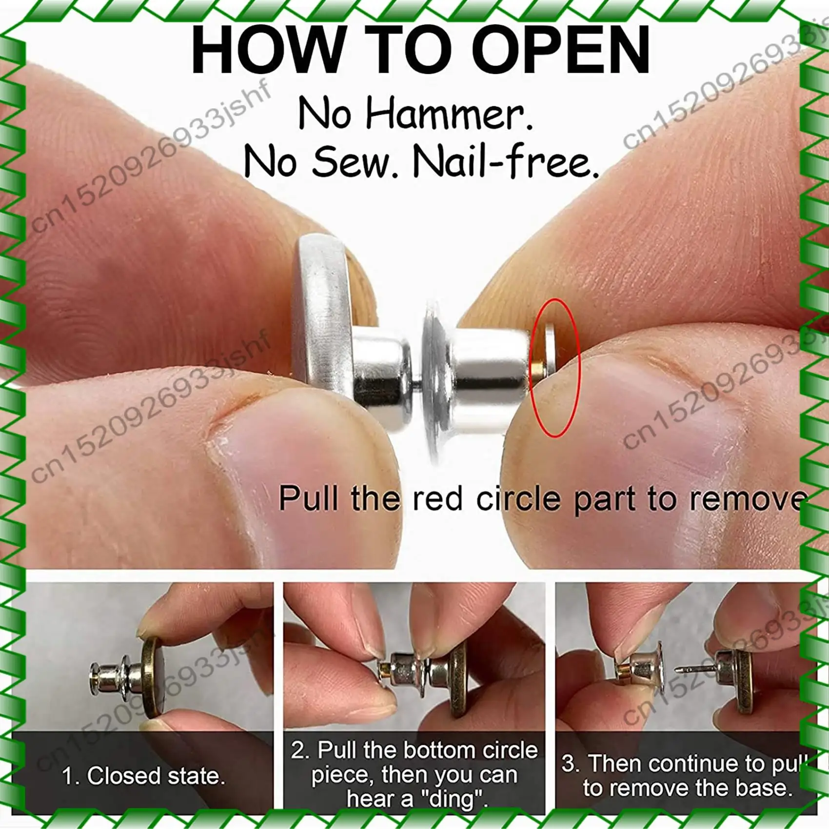 -BOFF 버튼 핀 청바지 8세트, 매끄러운 핏, 탈부착 가능한 바지 버튼 핀, 완벽한 핏 인스턴트 청바지 버튼