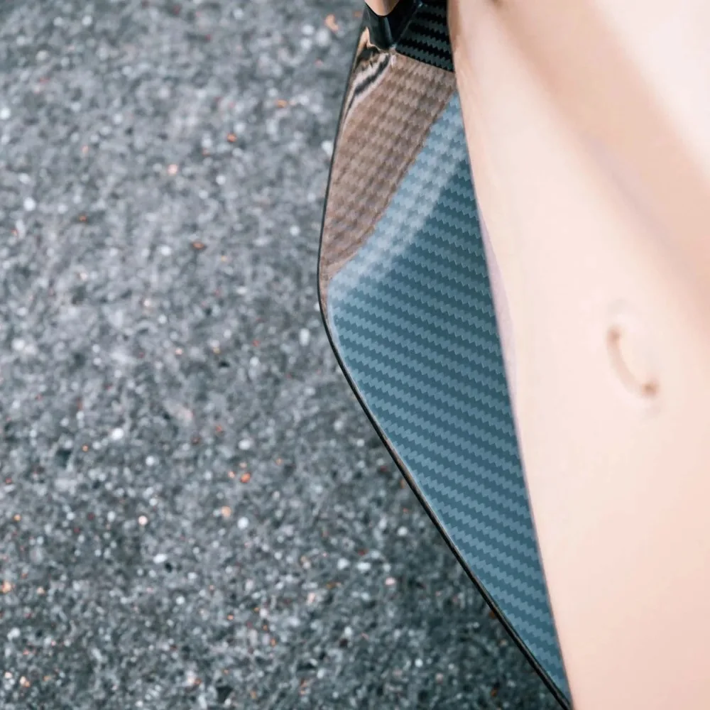 BMW M3 M4 G80 G81 G82 리얼 카본 파이버 프론트 범퍼 펜더 플레어 코너 트림 패널 자동차 외부 스타일링 액세서리 키트 세트