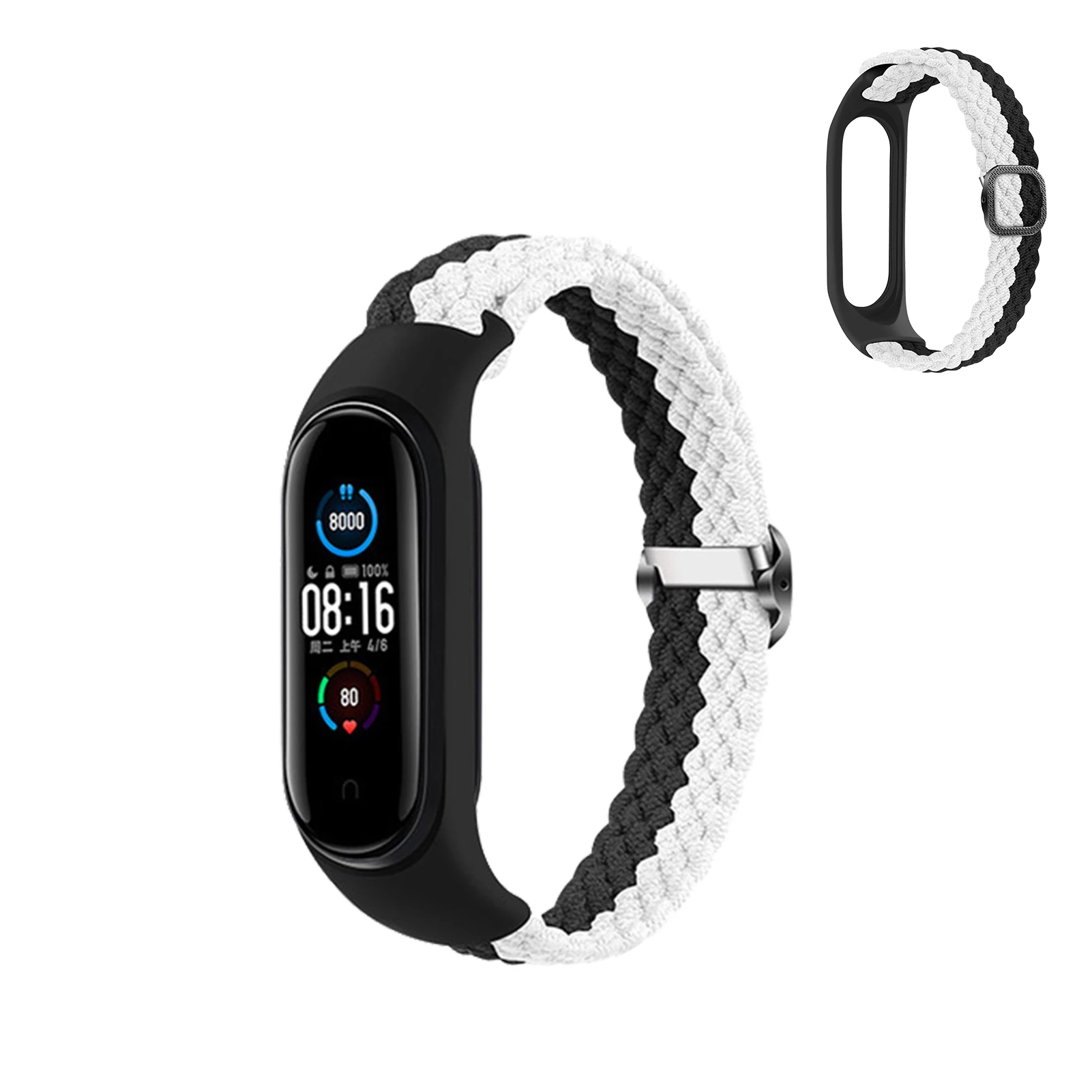 

Браслет с нейлоновой оплеткой для Mi Band 6 5 4 3, многоцветные наручные часы SmartXiaomi для фитнеса