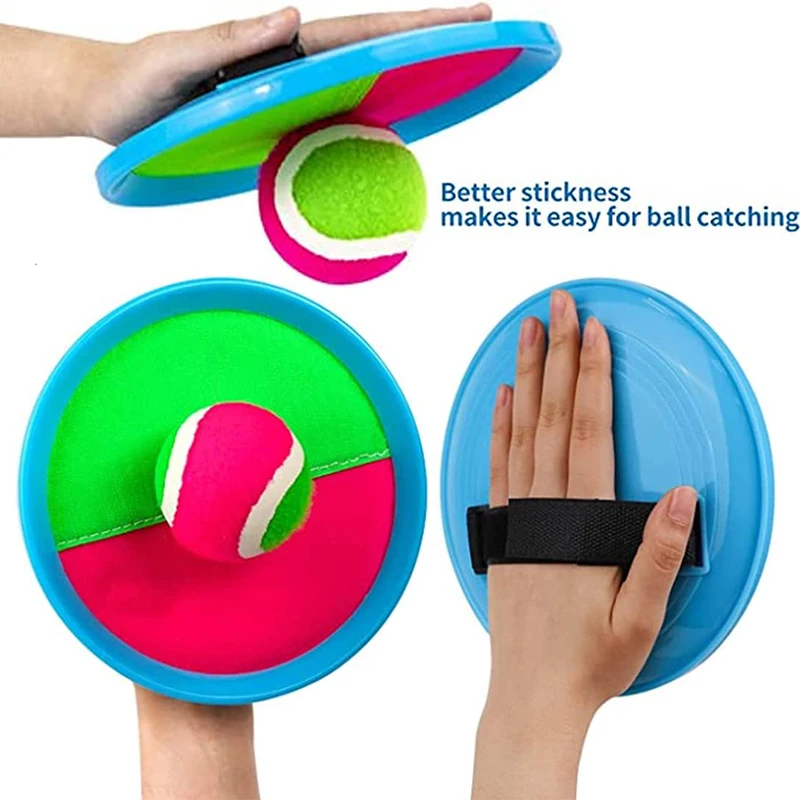 TAKIHON Kids Toss and Catch Ball Set,Dodgeball Game with Sticky