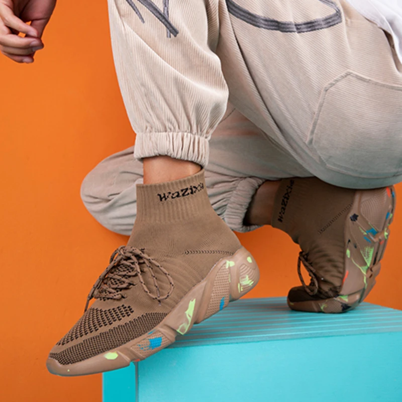 Unisex New Women Shoes Fashion Sneakers Women Sports Shoes Plus Size Casual Shoes Knitting Ventilation Man Loafers Ladies Shoes