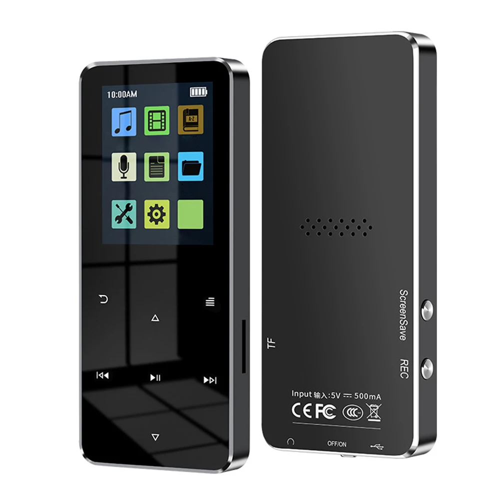 Music Player 1.8 Inch TFT MP3 Player Touch Screen Bluetooth-compatible 5.0 Music Player
