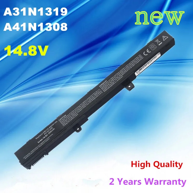 Аккумулятор A31N1319 A41N1308, 14,8 в, 2600 мАч, для ASUS X551M, X551MA, A31LJ91, X451, X551, X451C, X451CA, X551C, X551CA