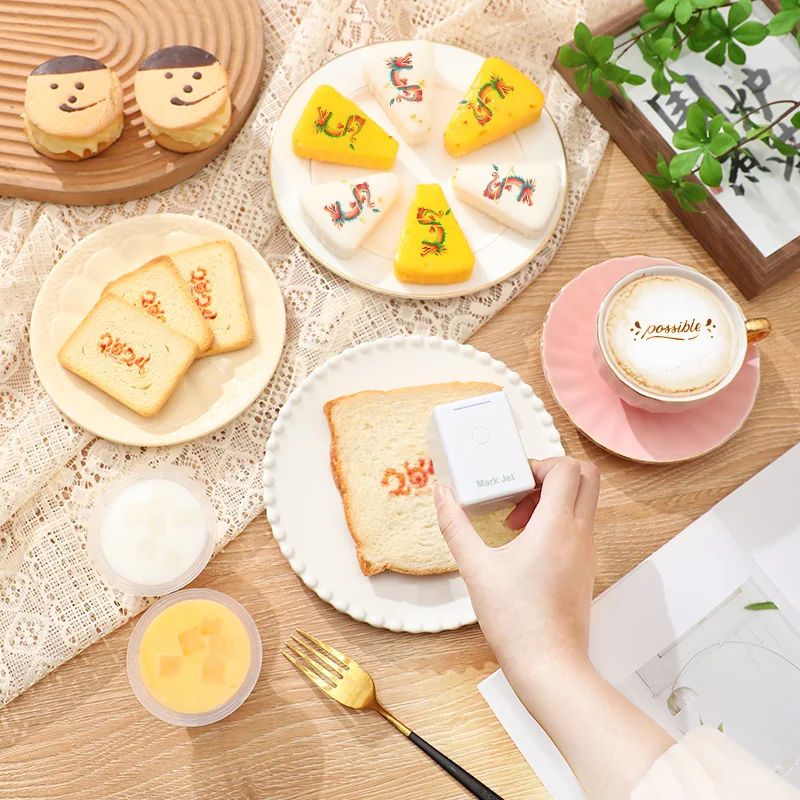 

Mark Jet Food Printer Coffee Printer Portable Color Printer Handheld Edible Food Printer on Coffee Bread Cake Beer Biscuit