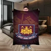 West Ham United Logo Cute Throw Blanket for Winter Blankets for Decorative Sofa Cover Blanket King Size Microfiber Bedding Plaid 1