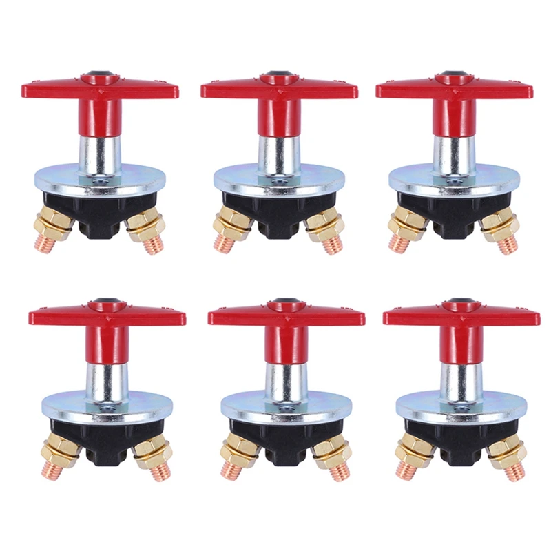 

6X 1500 Amp Fixed Key Battery Isolator Cut Off Kill Switch 12V / 24V Heavy Duty Electrical Switch