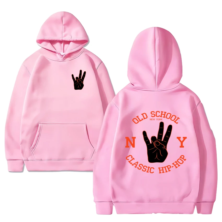 Funny Old Fashioned Hip Hop Print Hoodie Men Women The High Street 2024 Long Sleeve Sweatshirts Vintage Casual Fleece Hoodies
