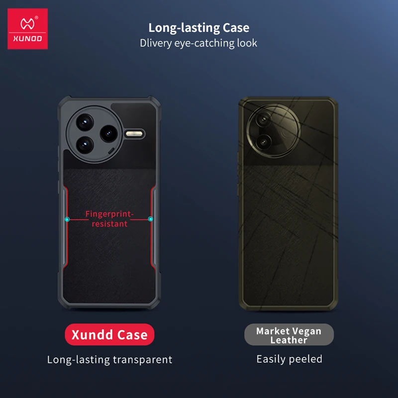 Xundd Airbags Shockproof Transparent Matte Laser Pattern Protective Case