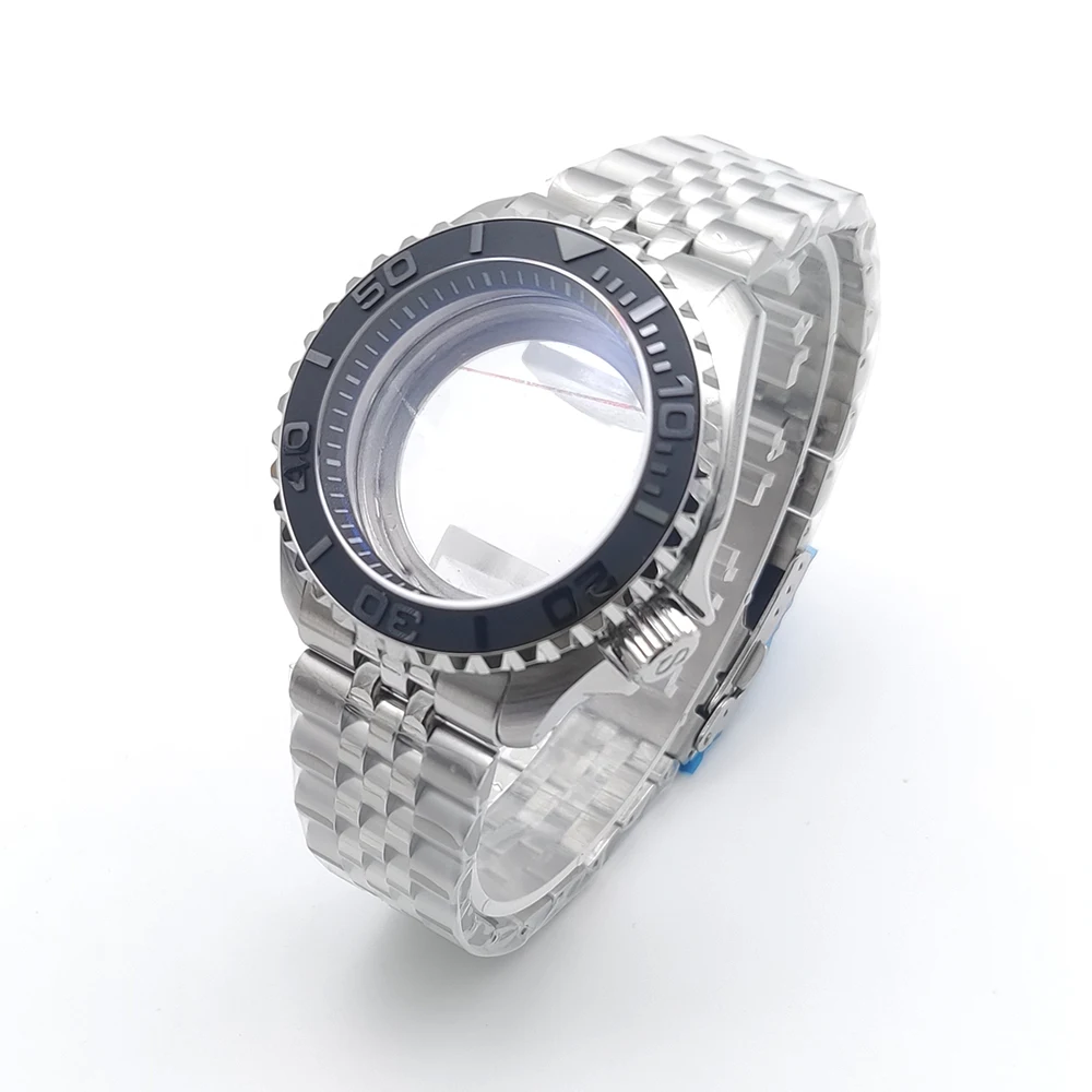 Vibrant 42mm Watch Case with Sloping Bezel